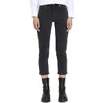 Reduzierte Schwarze Tom Tailor Denim Bio Straight Leg Jeans mit Reißverschluss aus Baumwolle für Damen Weite 26 