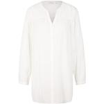 Weiße Langärmelige Tom Tailor Stehkragen Tunika-Blusen für Damen Größe S 