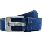 Blaue Vintage Tom Tailor Ledergürtel aus Leder für Damen Länge 120 