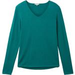 Reduzierte Grüne Unifarbene Tom Tailor V-Ausschnitt Damenpullover Größe S 