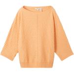 Reduzierte Orange Unifarbene Tom Tailor Strickpullover für Damen Größe L 