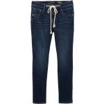 Blaue Unifarbene Tom Tailor Tapered Jeans aus Denim für Damen Größe XXL Weite 27, Länge 30 