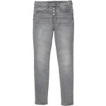 Graue Unifarbene Tom Tailor Tapered Jeans aus Denim für Damen Größe XS Weite 34, Länge 32 
