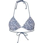 Blaue Animal-Print Tom Tailor Triangel-Tops aus Polyamid für Damen Größe S 