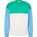 Weiße Color Blocking Tom Tailor Denim Rundhals-Ausschnitt Herrensweatshirts Größe S 