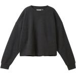 Reduzierte Graue Melierte Tom Tailor Melange Damensweatshirts aus Denim Cropped Größe XL 