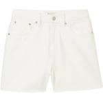 Weiße Unifarbene Tom Tailor Denim Jeans-Shorts aus Denim für Damen Größe S für den für den Sommer 