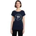 TOM TAILOR Denim Damen Jersey T-Shirt aus Bio-Baumwolle 1016431, 10360 - Real Navy Blue, XS