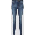 Blaue Unifarbene Tom Tailor Denim Skinny Jeans aus Denim für Damen Größe XS Weite 31, Länge 32 