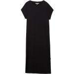 Schwarze Unifarbene Tom Tailor Denim Midi Shirtkleider für Damen Größe XS 
