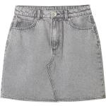 Reduzierte Graue Unifarbene Tom Tailor Denim Mini Jeansröcke aus Denim für Damen Größe S 