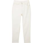 Weiße Unifarbene Mom Tom Tailor Denim Mom-Jeans aus Denim für Damen 