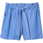 Blaue Unifarbene Tom Tailor Denim Paperbag-Shorts aus Denim für Damen Größe S 
