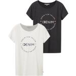 Graue Tom Tailor Denim T-Shirts für Damen Größe M 2-teilig 