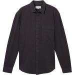 Graue Unifarbene Langärmelige Tom Tailor Denim Kentkragen Herrenjeanshemden aus Denim Größe XL 