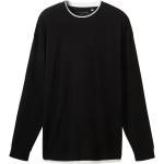 Reduzierte Schwarze Unifarbene Langärmelige Tom Tailor Denim 2 in 1 Shirts aus Denim für Herren Größe M 