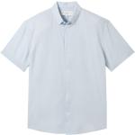 Reduzierte Blaue Unifarbene Kurzärmelige Tom Tailor Denim Herrenjeanshemden aus Denim Größe M 