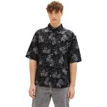 Schwarze Kurzärmelige Tom Tailor Denim Kentkragen Herrenjeanshemden aus Baumwolle Größe XL für den für den Sommer 