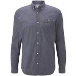 Reduzierte Blaue Langärmelige Karo Tom Tailor Denim Hemden mit Kent-Kragen für Herren Größe L - versandkostenfrei 
