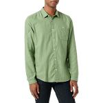 Reduzierte Grüne Langärmelige Tom Tailor Denim Kentkragen Hemden mit Kent-Kragen aus Flanell für Herren Größe S 