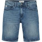 Reduzierte Blaue Unifarbene Tom Tailor Denim Jeans-Shorts aus Denim für Herren Größe S für den für den Sommer 