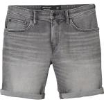 Graue Unifarbene Tom Tailor Denim Jeans-Shorts aus Denim für Herren Größe L für den für den Sommer 