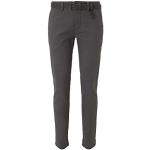 Reduzierte Braune Unifarbene Tom Tailor Denim Straight Leg Jeans mit Gürtel aus Jersey für Herren Weite 29 