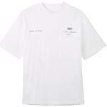 Weiße Unifarbene Oversize Tom Tailor Denim T-Shirts für Herren Größe M 