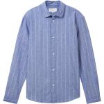 Reduzierte Blaue Gestreifte Tom Tailor Denim Herrenjeanshemden aus Denim Größe S 