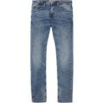 Blaue Bestickte Tom Tailor Denim Slim Fit Jeans aus Denim für Herren Weite 34, Länge 36 