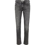 Reduzierte Graue Tom Tailor Denim Slim Fit Jeans aus Denim für Herren Größe XL Weite 28, Länge 32 