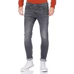 Graue Tom Tailor Denim Hüftjeans & Low Waist Jeans mit Reißverschluss aus Denim für Herren Weite 28 