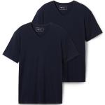 Blaue Unifarbene Tom Tailor Denim T-Shirts aus Denim für Herren Größe S 2-teilig 