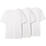 Weiße Unifarbene Tom Tailor Denim T-Shirts für Herren Größe L 3-teilig 