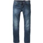 Blaue Unifarbene Tom Tailor Denim Straight Leg Jeans mit Reißverschluss aus Denim für Herren Weite 32, Länge 32 