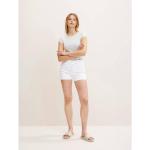 Reduzierte Weiße Tom Tailor Denim Bio Jeans-Shorts aus Baumwolle für Damen Größe L 