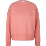 Pinke Oversize Tom Tailor Denim Rundhals-Ausschnitt Damensweatshirts Übergrößen 