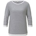 Graue Maritime 3/4-ärmelige Tom Tailor Denim Damensweatshirts aus Denim Größe XL 