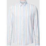 Hellblaue Gestreifte Tom Tailor Denim Kentkragen Hemden mit Kent-Kragen aus Baumwolle für Herren Größe L 