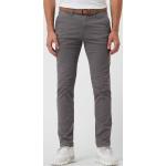Graue Tom Tailor Denim Slim Fit Jeans mit Gürtel aus Baumwolle für Herren Größe XL Weite 28, Länge 32 