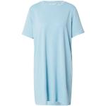 Reduzierte Hellblaue Unifarbene Casual Tom Tailor Denim Mini Sommerkleider ohne Verschluss aus Denim für Damen Größe M für den für den Sommer 