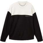 Schwarze Color Blocking Tom Tailor Denim Rundhals-Ausschnitt Herrensweatshirts Größe M 