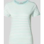 Mintgrüne Gestreifte Tom Tailor Denim T-Shirts aus Baumwolle für Damen Größe L 