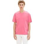Pinke V-Ausschnitt T-Shirts für Herren 