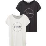 Graue Melierte Langärmelige Tom Tailor Melange T-Shirts für Damen Größe S 2-teilig 