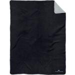Schwarze Unifarbene Biberna Decken aus Textil maschinenwaschbar 150x200 