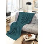 Petrolfarbene Moderne Tom Tailor Angorina Tagesdecken & Bettüberwürfe aus Fleece 150x200 