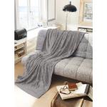 Silberne Moderne Tom Tailor Angorina Tagesdecken & Bettüberwürfe aus Fleece 150x200 