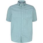 Türkise Kurzärmelige Tom Tailor Kentkragen Hemden mit Kent-Kragen aus Baumwolle für Herren Größe M für den für den Sommer 