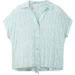 Weiße Blumenmuster Kurzärmelige Tom Tailor Blusenshirts & Schlusen für Damen Größe M 